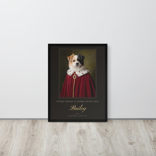 Royal Dog Portrait – lifestyle photo – Framed Print