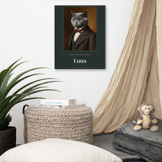 Gentleman Cat Portrait – lifestyle photo – Canvas Print