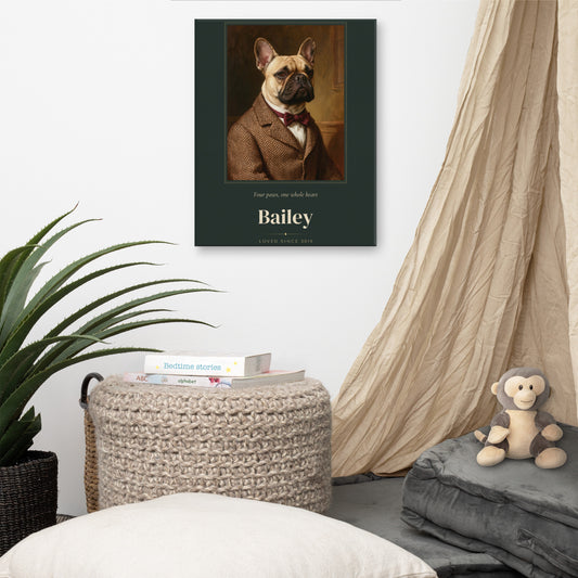 Gentleman Dog Portrait Gift for Mom – lifestyle photo – Canvas Print