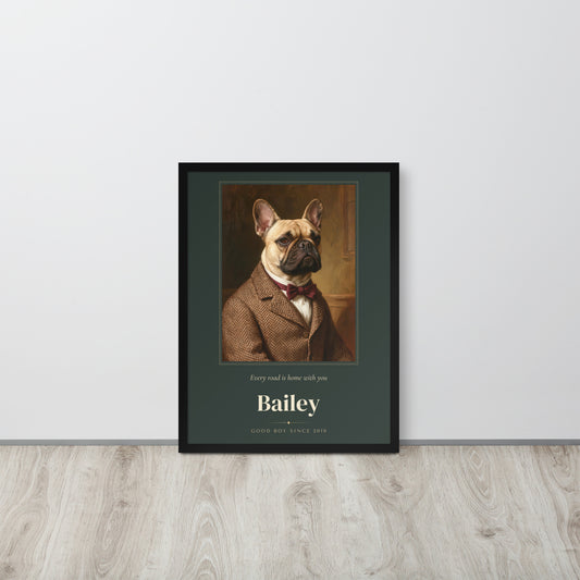 Gentleman Dog Portrait – lifestyle photo – Framed Print