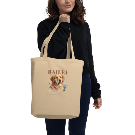 Watercolor Dog Portrait – lifestyle photo – Tote Bag