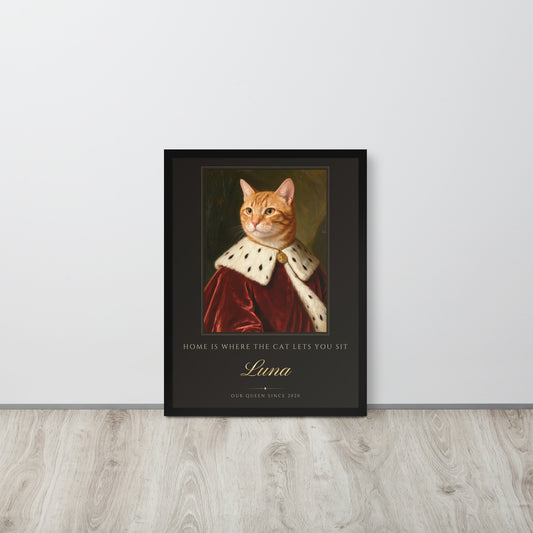 Royal Cat Portrait – lifestyle photo – Framed Print