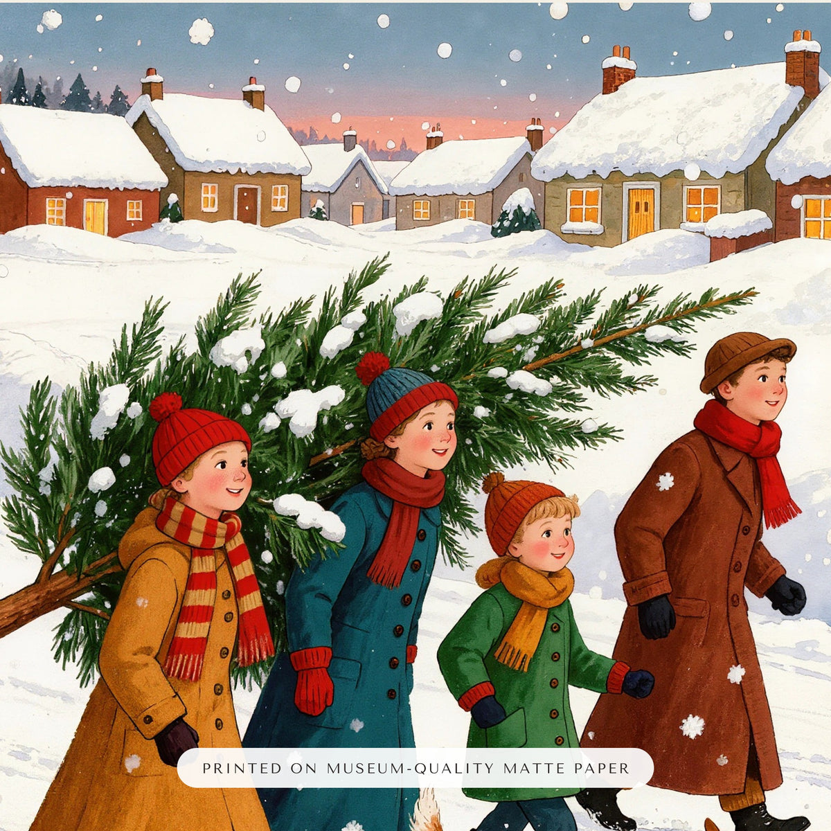 christmas family portrait – close-up of the print – Enhanced Matte Paper Framed Poster