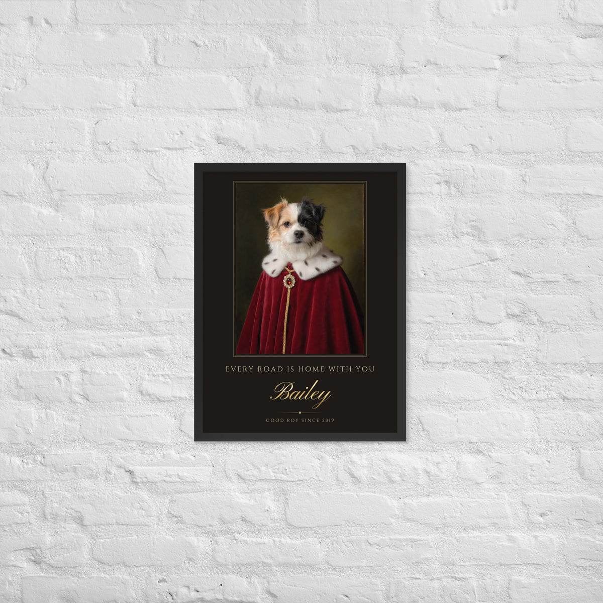 Royal Dog Portrait – lifestyle photo – Framed Print