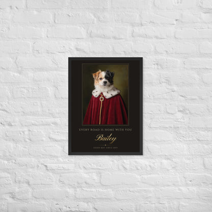 Royal Dog Portrait – lifestyle photo – Framed Print