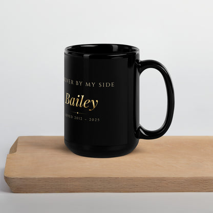Royal Pet Memorial Portrait – lifestyle photo, handle on right – Coffee Mug