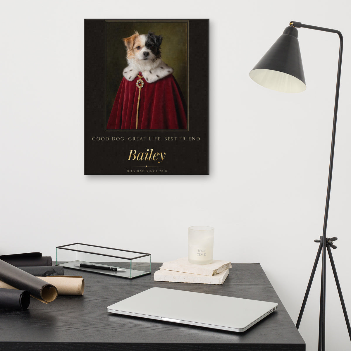 Royal Dog Dad Gift – lifestyle photo – Canvas Print