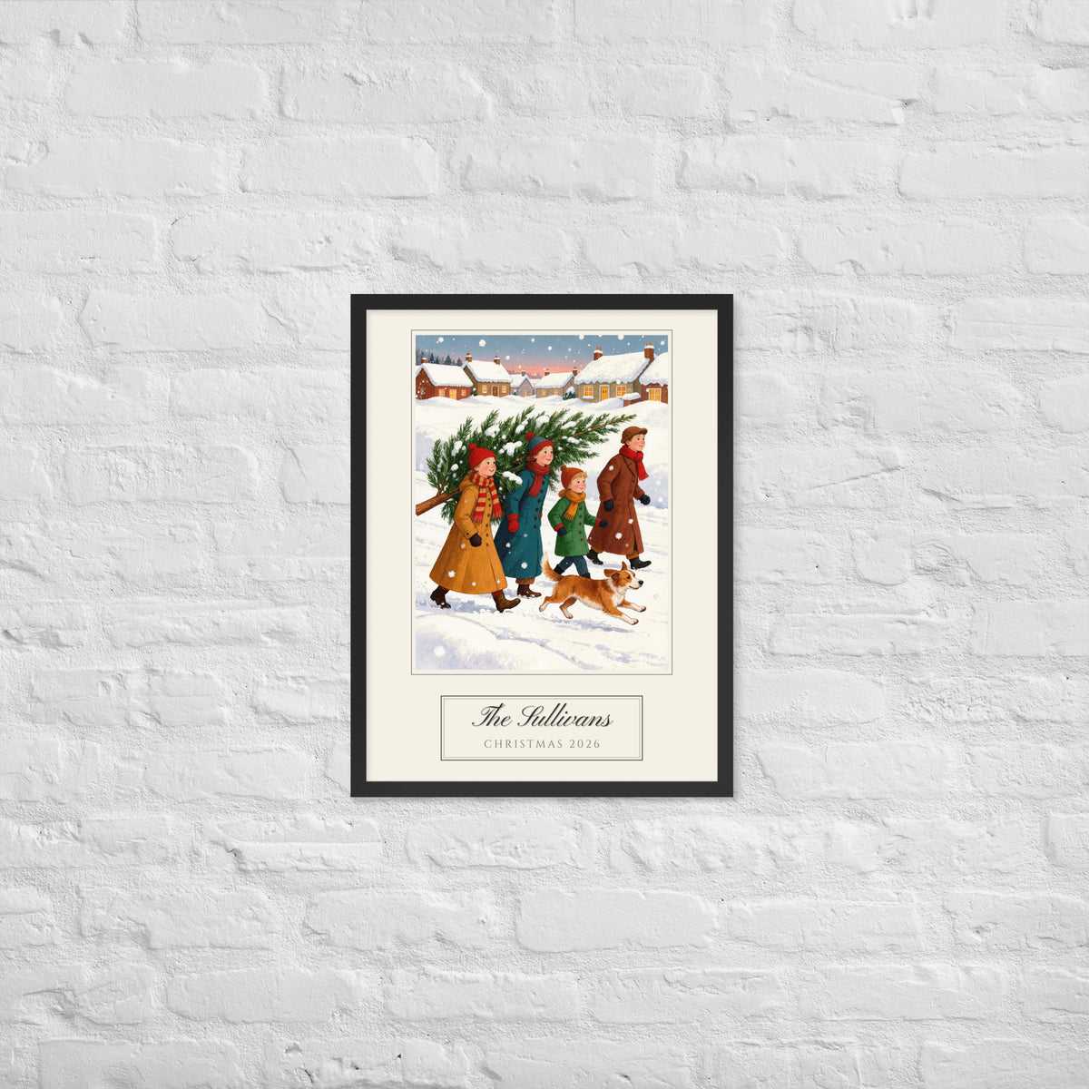christmas family portrait – lifestyle photo – Enhanced Matte Paper Framed Poster
