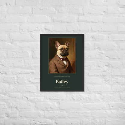 Gentleman Dog Portrait – lifestyle photo – Framed Print
