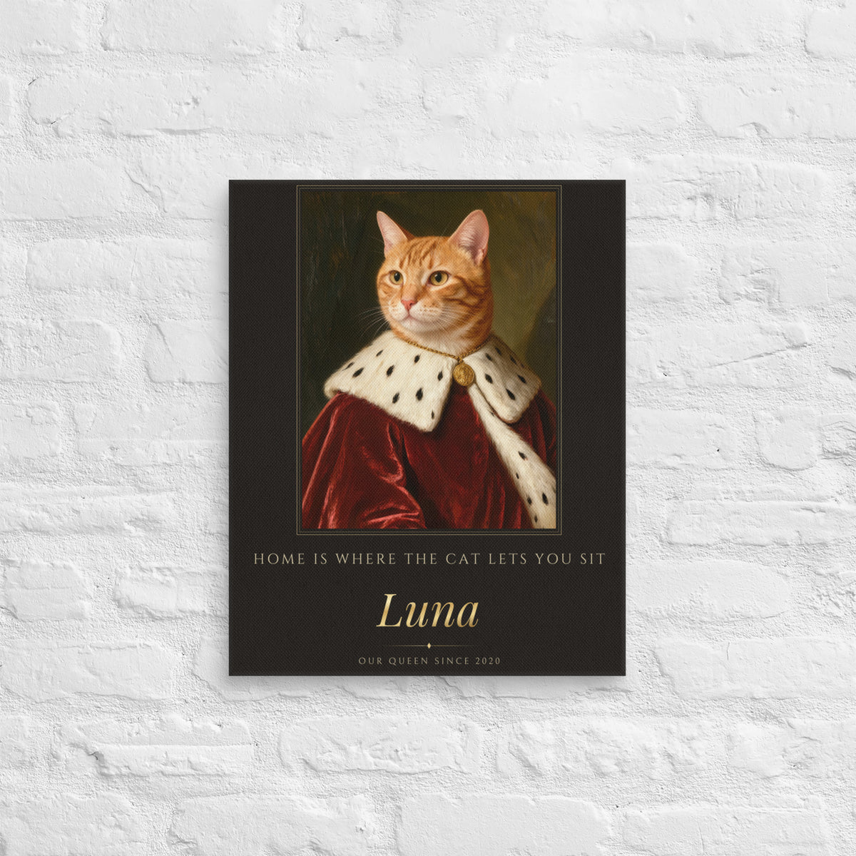 Royal Cat Portrait – lifestyle photo – Canvas Print