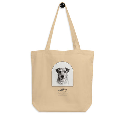 Pencil Sketch Dog Dad Gift – front view – Tote Bag