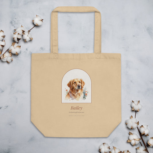 Watercolor Pet Christmas Gift – lifestyle photo – Tote Bag