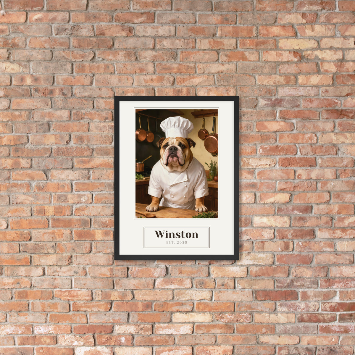 custom dog portrait – lifestyle photo, lifestyle 4 – Enhanced Matte Paper Framed Poster