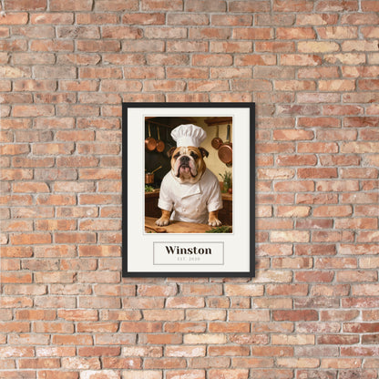 custom dog portrait – lifestyle photo, lifestyle 4 – Enhanced Matte Paper Framed Poster