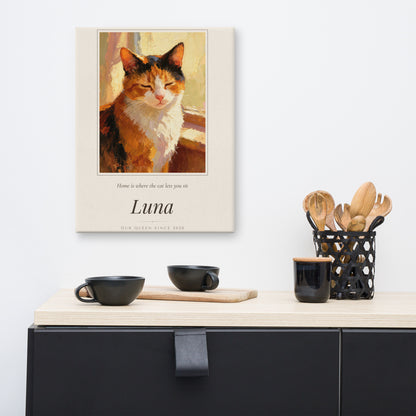 Oil Painting Cat Portrait – lifestyle photo – Canvas Print