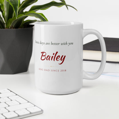 Christmas Dog Dad Gift – lifestyle photo, office environment – Coffee Mug