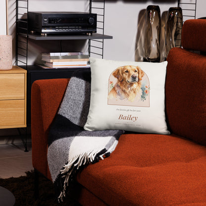 Watercolor Pet Christmas Gift – lifestyle photo – Throw Pillow