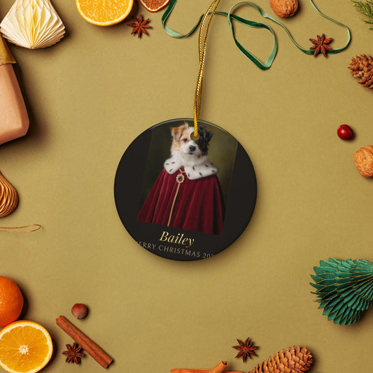 Royal Pet Christmas Gift – lifestyle photo – Ceramic Ornament