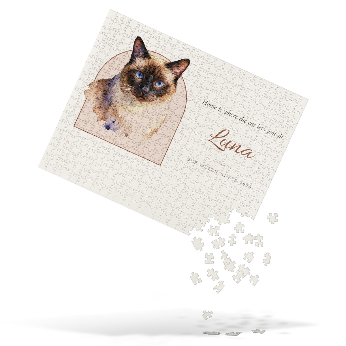 Watercolor Cat Portrait – lifestyle photo – Jigsaw Puzzle