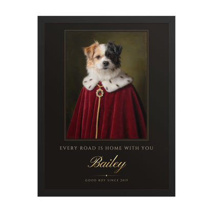 Royal Dog Portrait – product photo – Framed Print