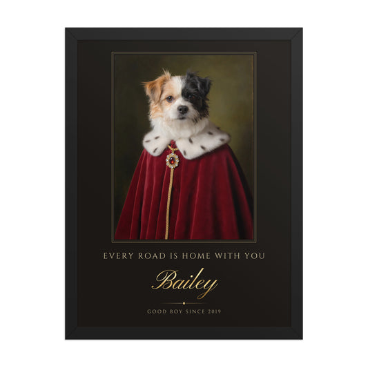 Royal Dog Portrait – product photo – Framed Print