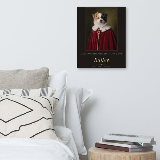 Royal Pet Christmas Gift – product photo – Canvas Print