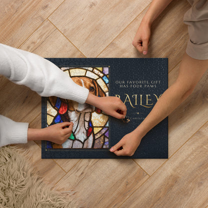 Stained Glass Pet Christmas Gift – lifestyle photo – Jigsaw Puzzle