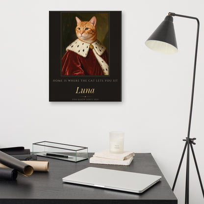 Royal Cat Portrait – lifestyle photo – Canvas Print