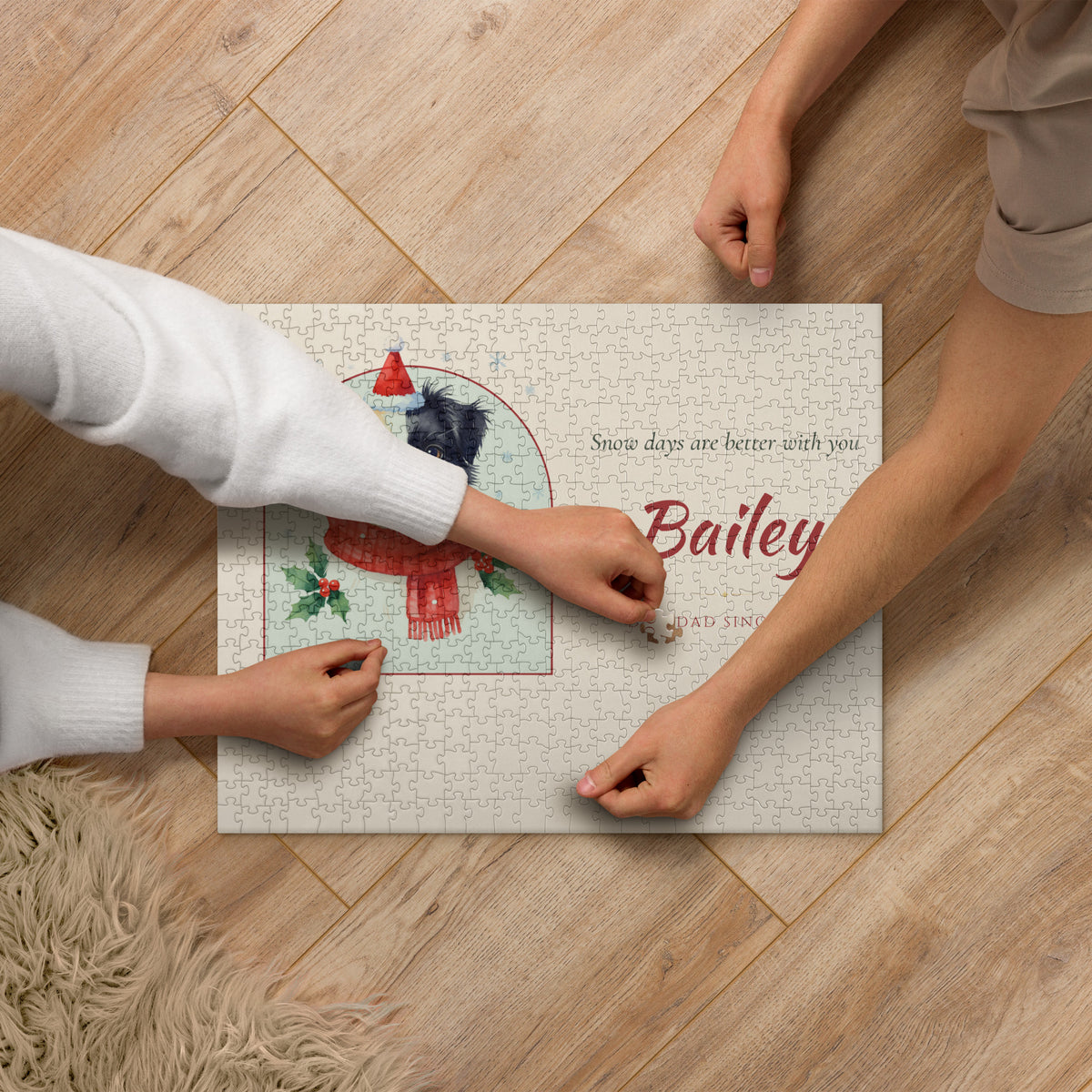 Christmas Dog Dad Gift – lifestyle photo – Jigsaw Puzzle