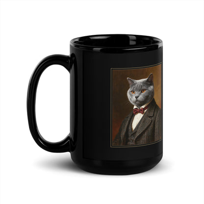 Gentleman Cat Portrait – front view – Coffee Mug