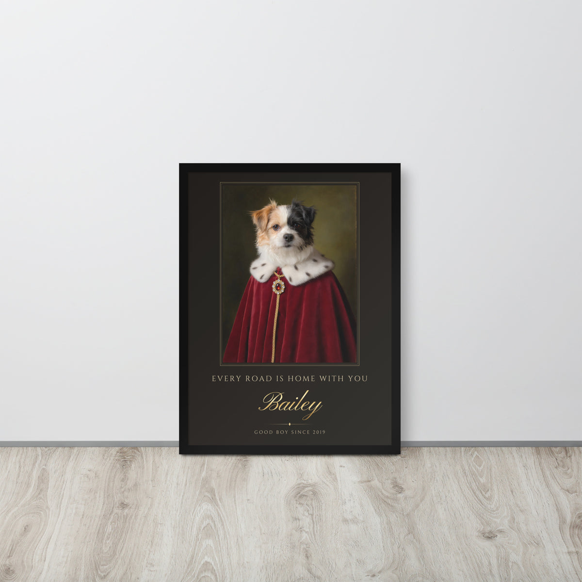 Royal Dog Portrait – lifestyle photo – Framed Print