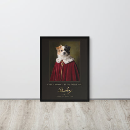 Royal Dog Portrait – lifestyle photo – Framed Print