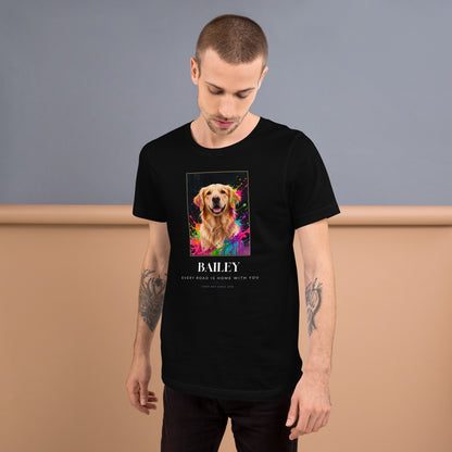 Neon Dog Portrait – lifestyle photo – T-Shirt