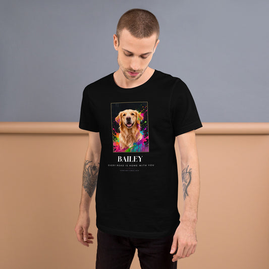 Neon Dog Portrait – lifestyle photo – T-Shirt