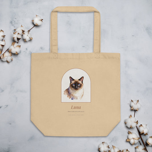 Watercolor Cat Portrait – lifestyle photo – Tote Bag