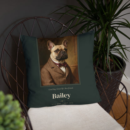 Gentleman Dog Dad Gift – product photo, front lifestyle 4 – Throw Pillow