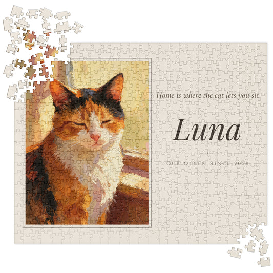 Oil Painting Cat Portrait – product photo – Jigsaw Puzzle