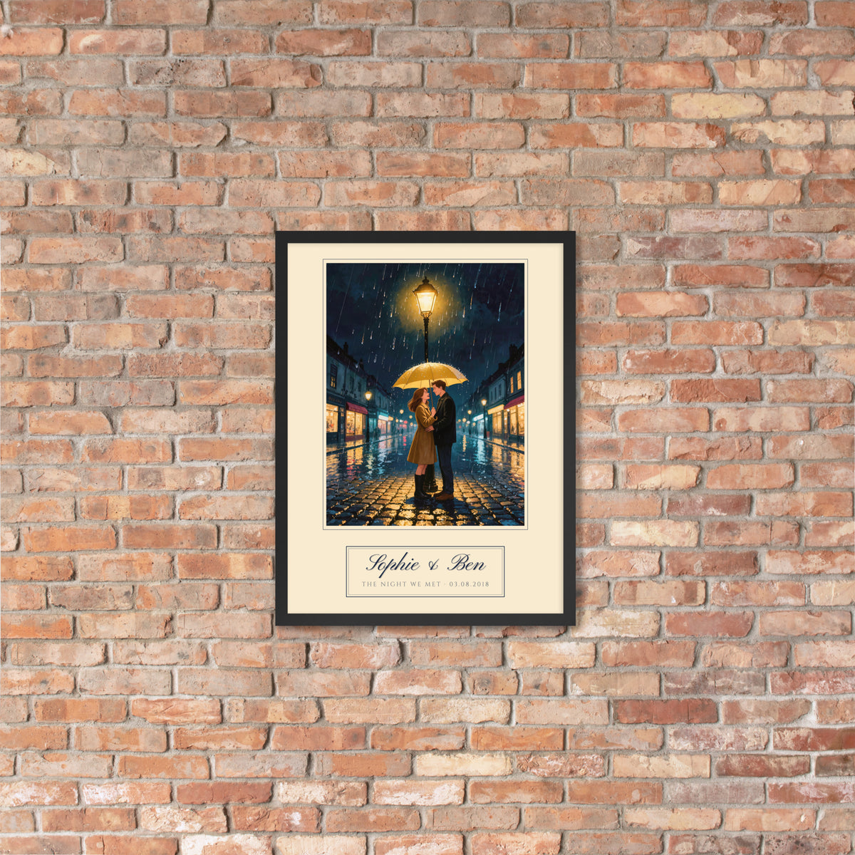 custom couple portrait – lifestyle photo, lifestyle 4 – Enhanced Matte Paper Framed Poster