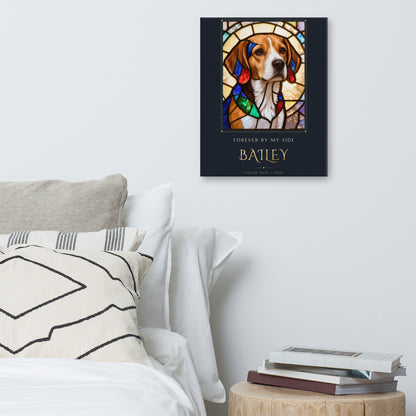Stained Glass Pet Memorial Portrait – product photo – Canvas Print