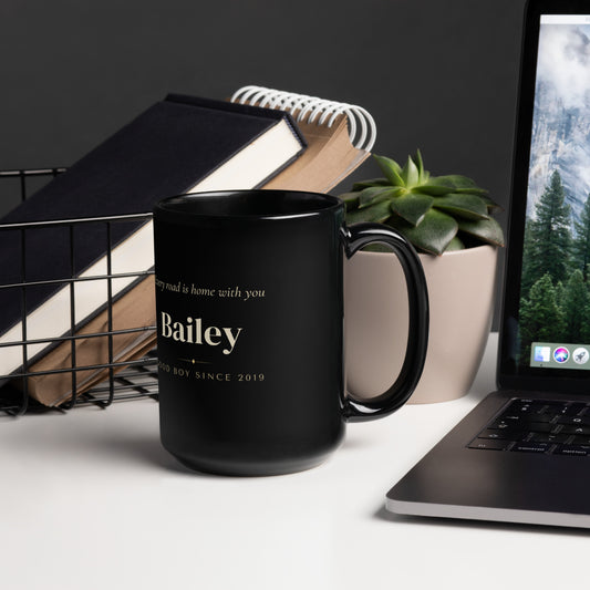 Gentleman Dog Portrait – lifestyle photo, handle on right – Coffee Mug