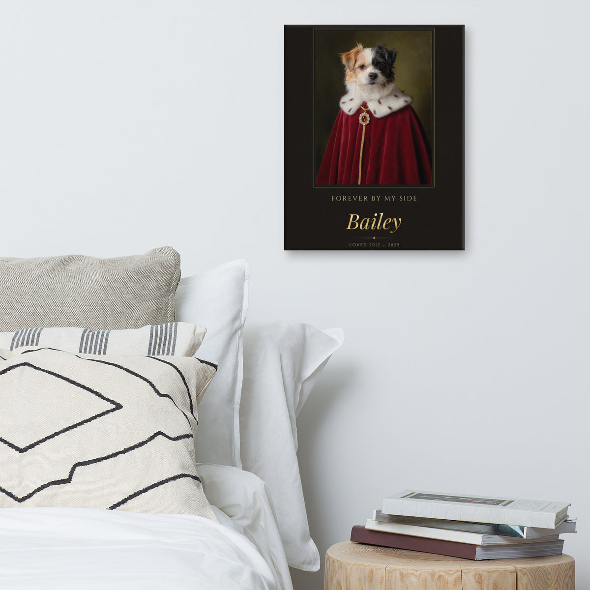 Royal Pet Memorial Portrait – product photo – Canvas Print