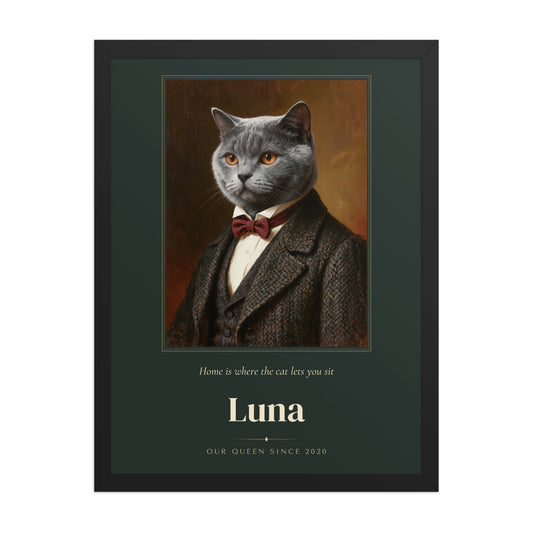Gentleman Cat Portrait – product photo – Framed Print