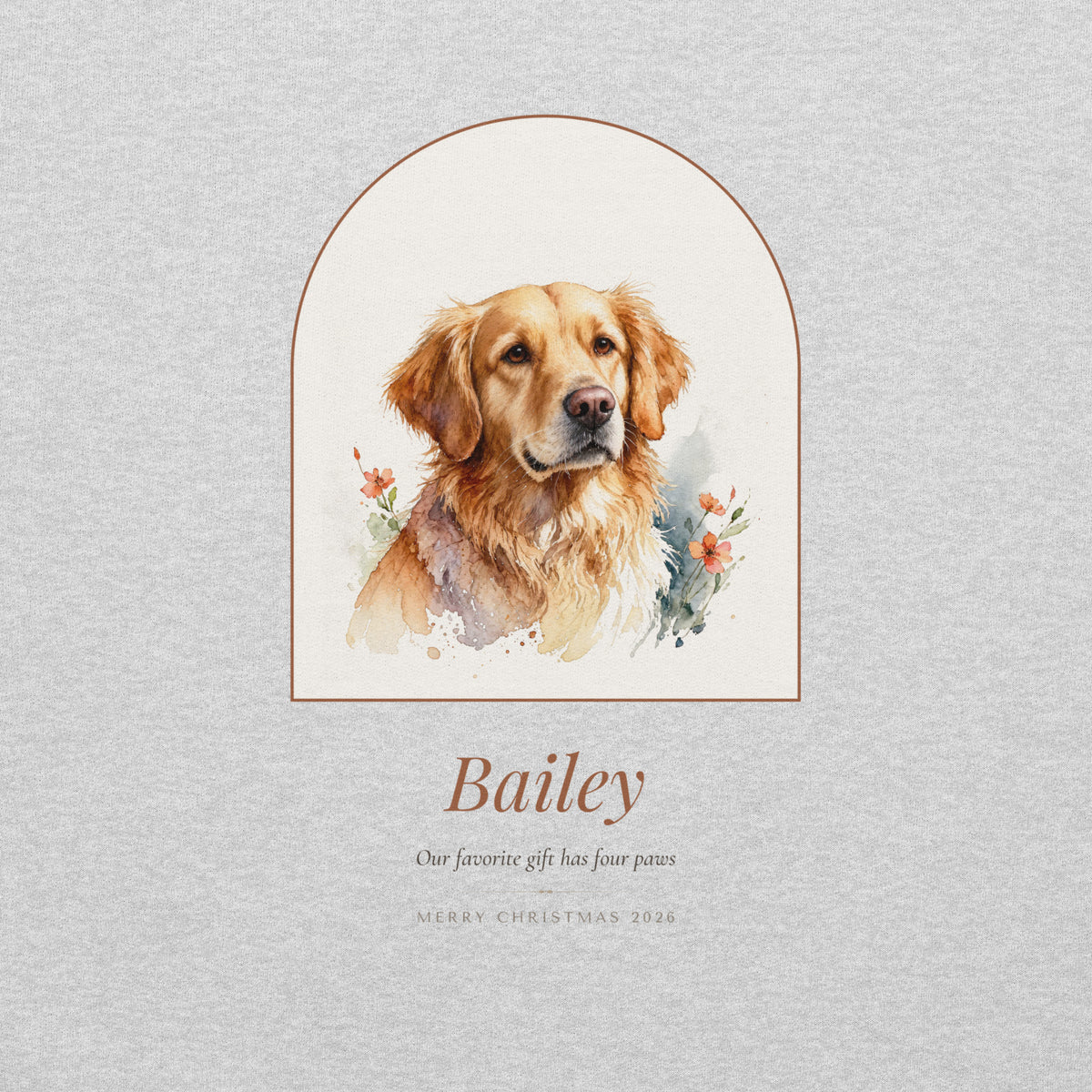 Watercolor Pet Christmas Gift – lifestyle photo – Crewneck Sweatshirt