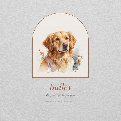 Watercolor Pet Christmas Gift – lifestyle photo – Crewneck Sweatshirt