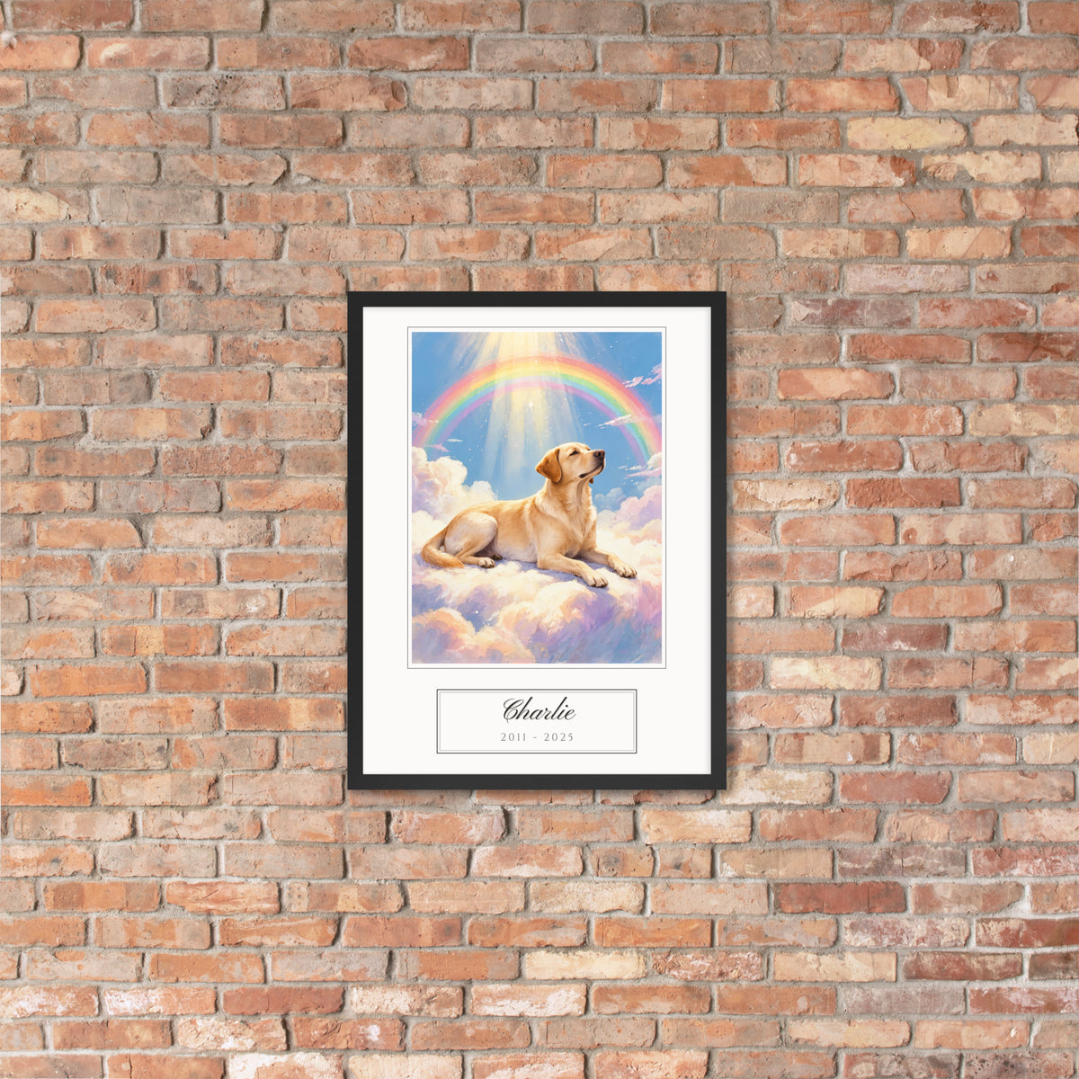 pet memorial gift – lifestyle photo, lifestyle 4 – Enhanced Matte Paper Framed Poster