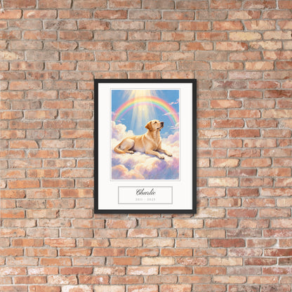 pet memorial gift – lifestyle photo, lifestyle 4 – Enhanced Matte Paper Framed Poster