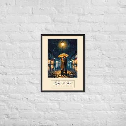 custom couple portrait – lifestyle photo – Enhanced Matte Paper Framed Poster