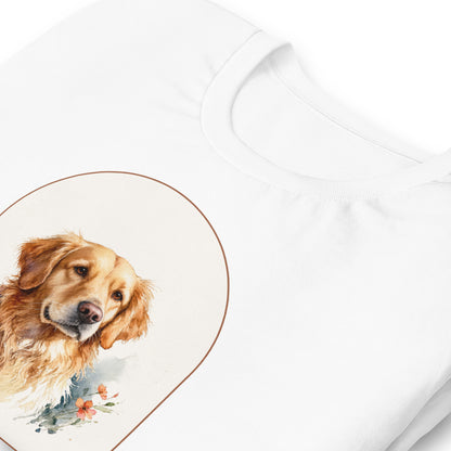 Watercolor Pet Memorial Portrait – close-up, zoomed-in – T-Shirt