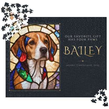 Stained Glass Pet Christmas Gift – product photo – Jigsaw Puzzle