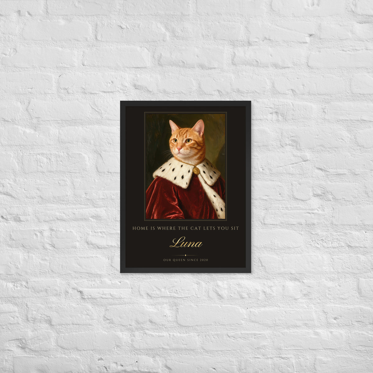 Royal Cat Portrait – lifestyle photo – Framed Print